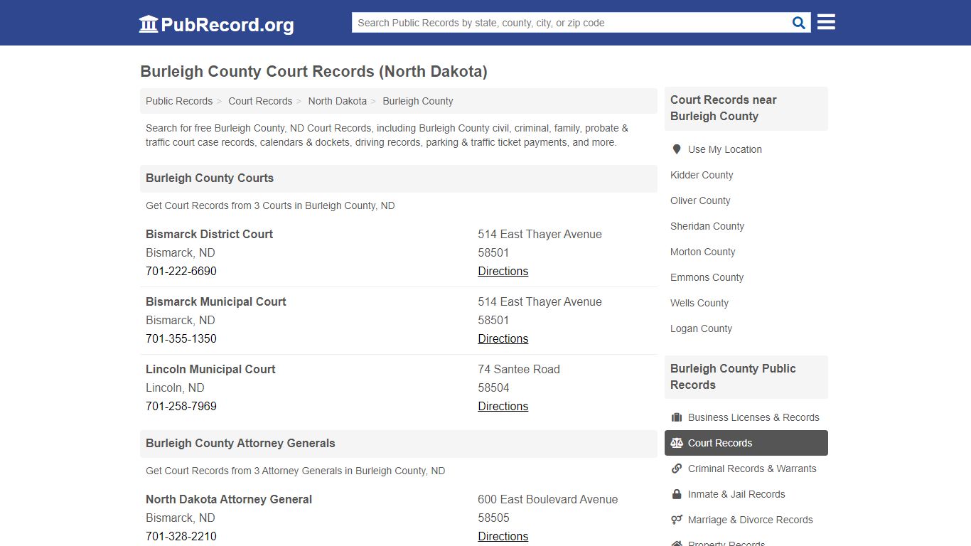 Free Burleigh County Court Records (North Dakota Court ...